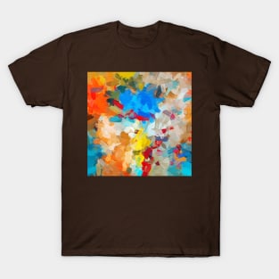 Bold Red Chaos Abstract Painting T-Shirt